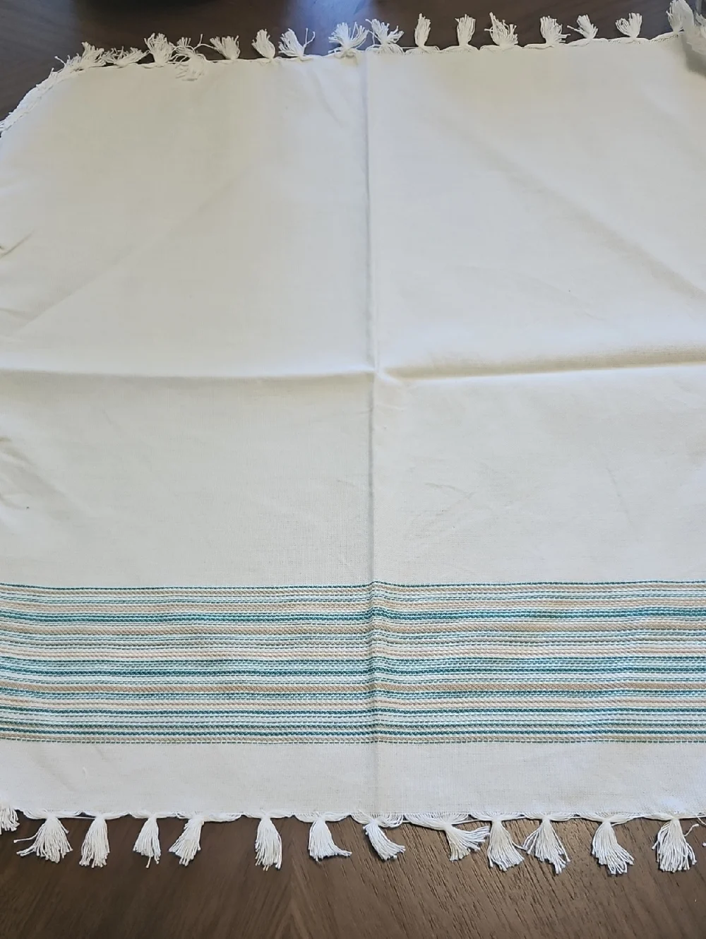 DII Design Imports Agate Blue Hacienda Striped Placemate And Napkin Set Of 6 Ea.